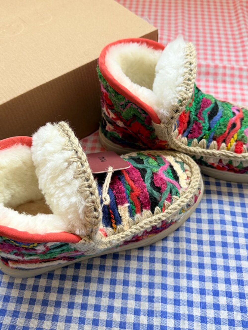 Mou Eskimo Series Ethnic Style Round Toe Snow Boots